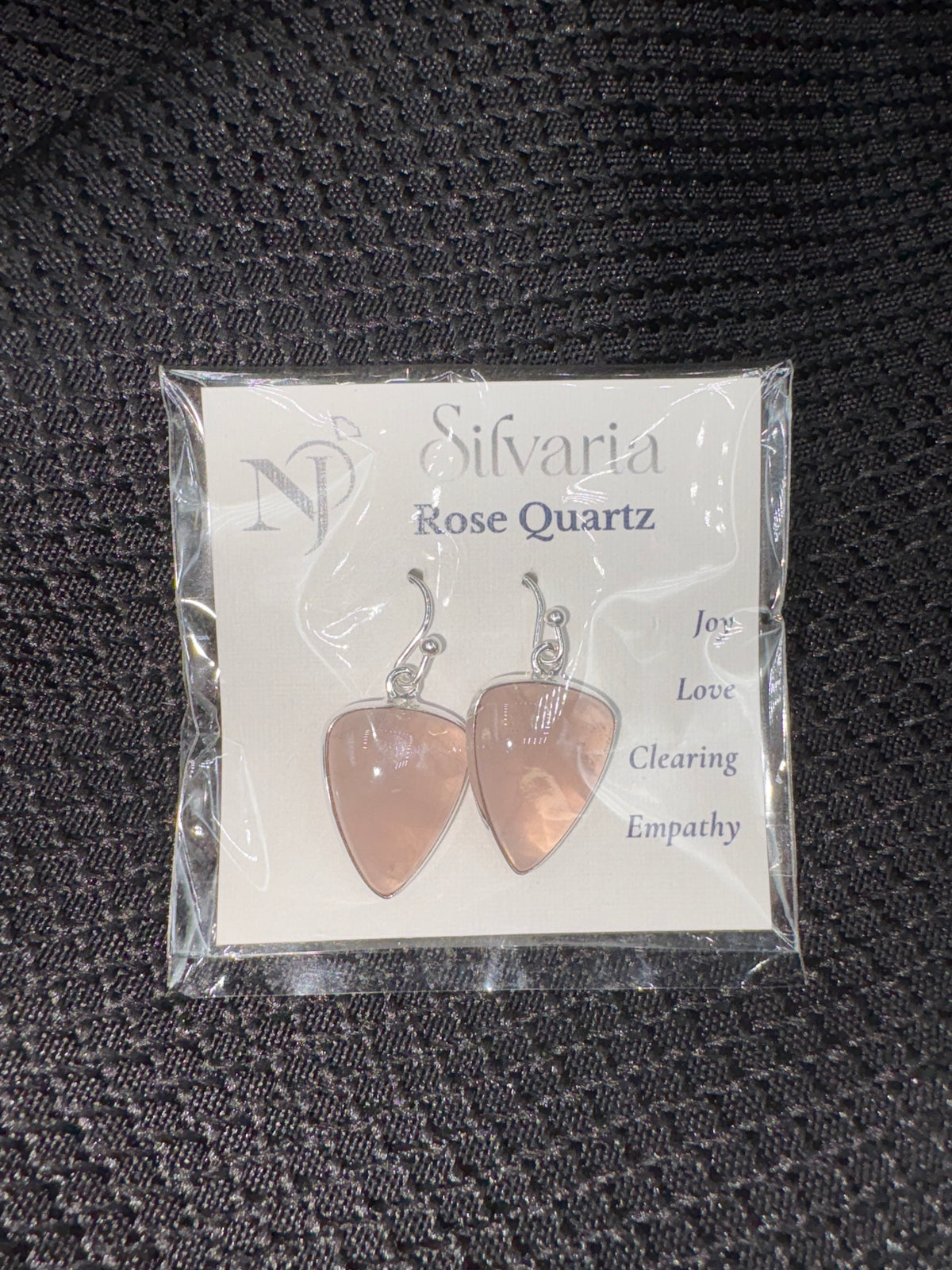Sterling Silver Rose Quartz - Earrings