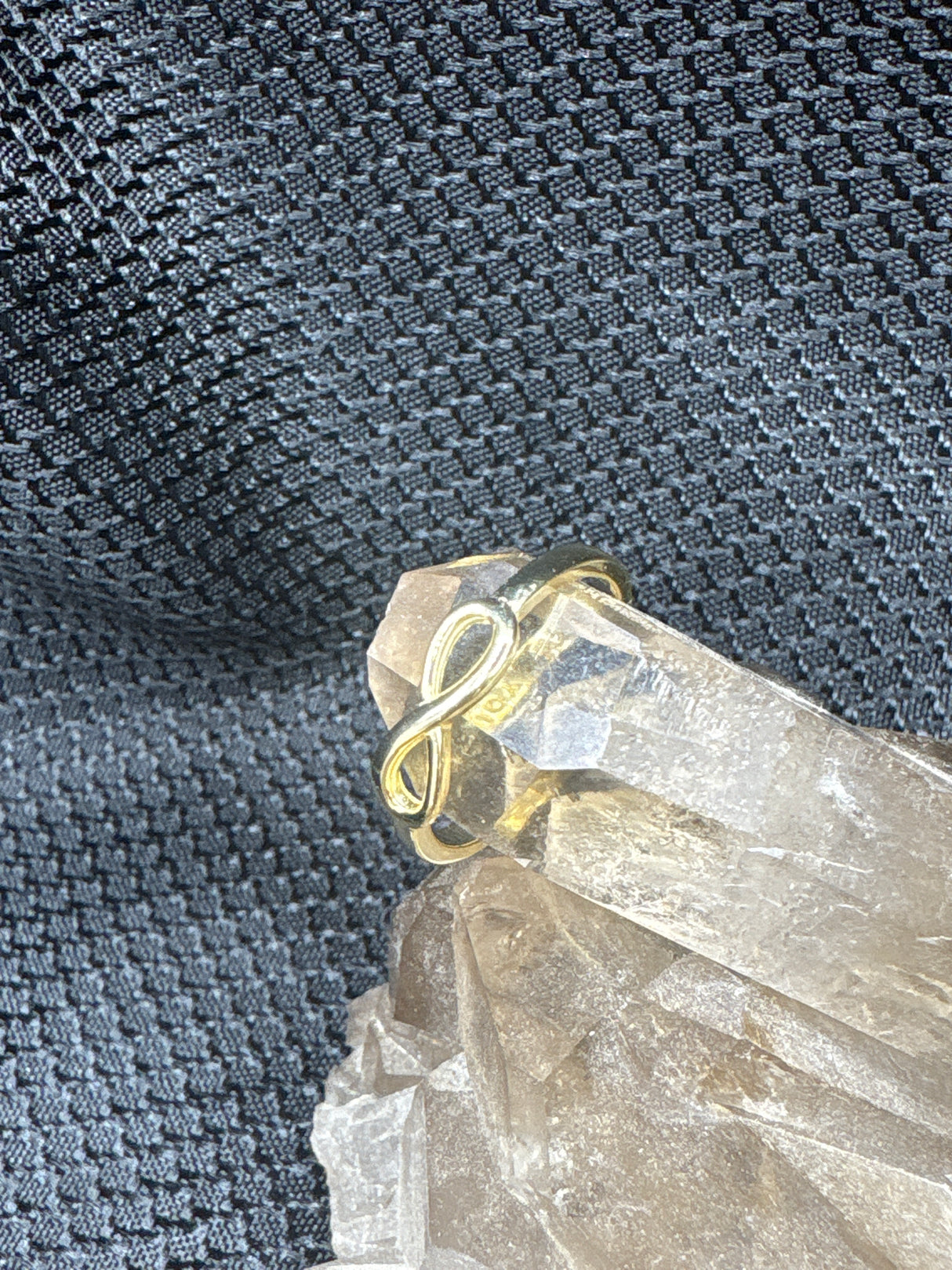 Gold Plated Infinity Ring - Size 9