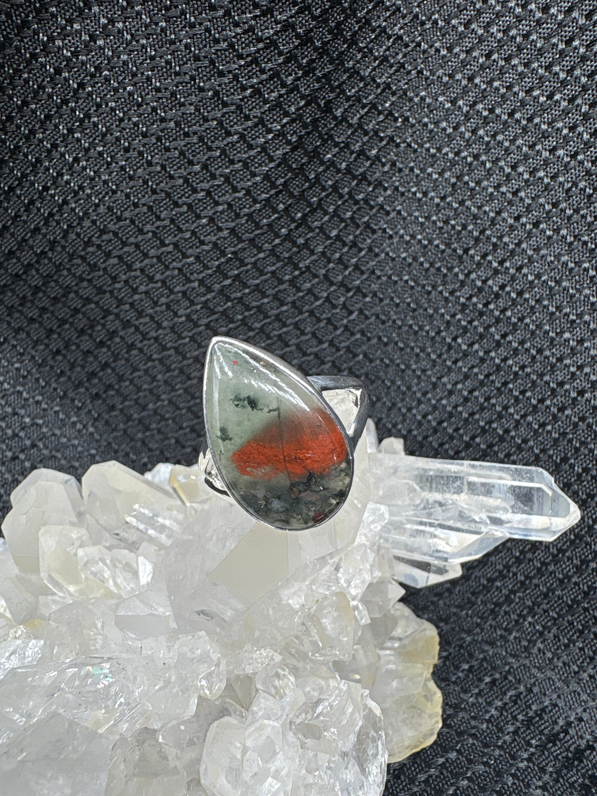 Sterling Silver Bloodstone Ring - Assorted Size