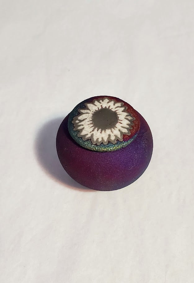 (1.5") Raku Jar - Sunflower