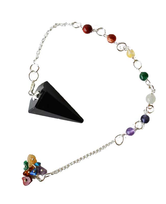 Tourmaline 7 Chakra Pendulum