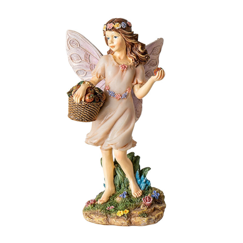 Fairyland Fairy with Fruit Basket (6"H)