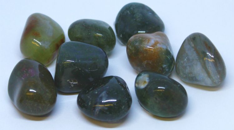 Agate Green Moss - Tumbled