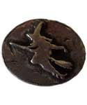 Witch on A Broom - Pocket Stone