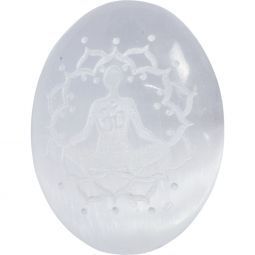 Selenite Palm Stone - Meditation