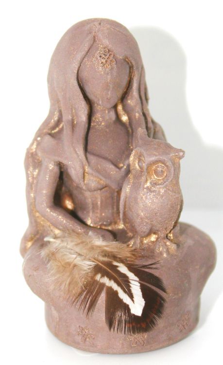 Gypsum Cement Owl Athena Goddes