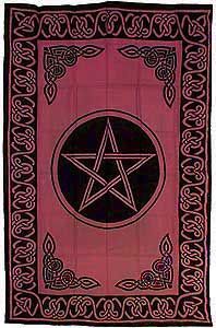 Pentagram Red & Black - Tapestry (72x108)