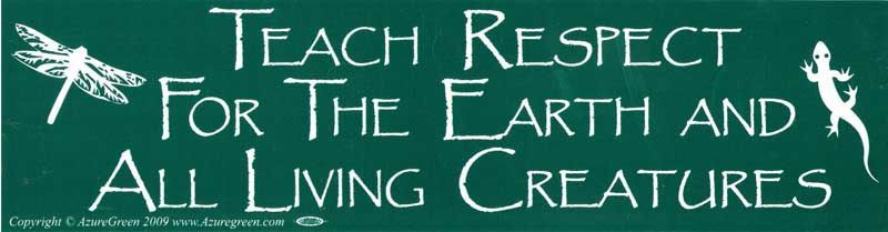 Teach Respect for the Earth - Bumper Sticker
