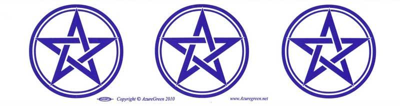 Three Pentagrams - Bumper Sticker