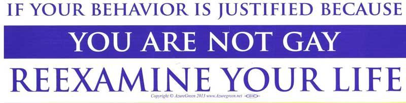 If your Behavior is Justified - Bumper Sticker