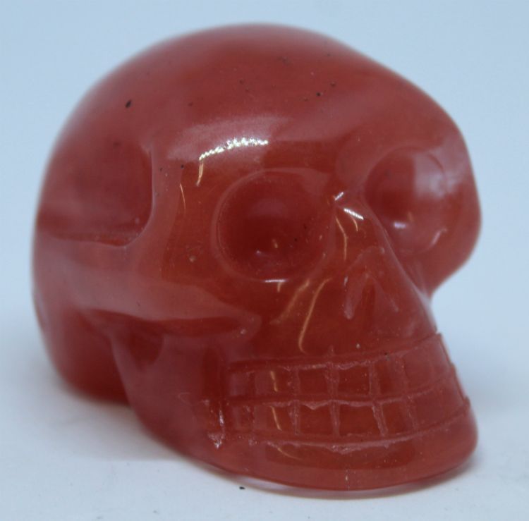 Cherry Quartz Skull