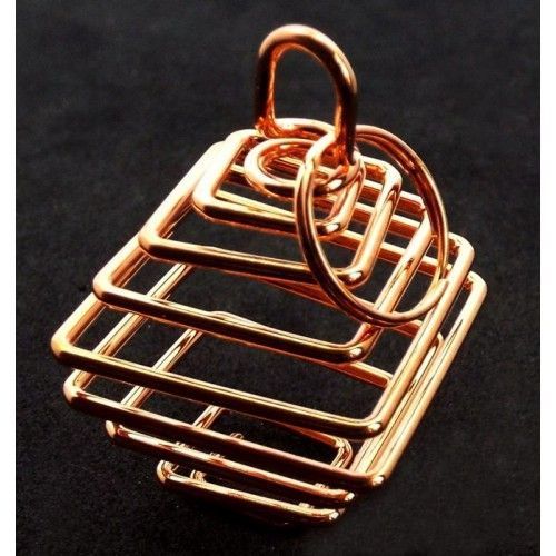 Square - Copper Spiral Cage