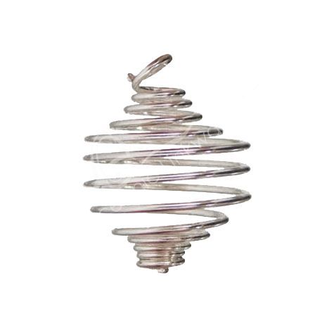 Round - Silver Spiral Cage