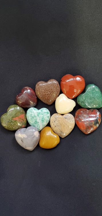 Gemstone Heart Bead - Assorted