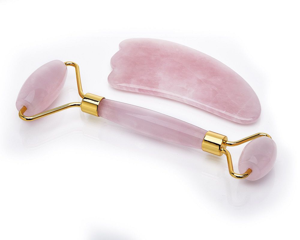 Rose Quartz - Facial Roller Set