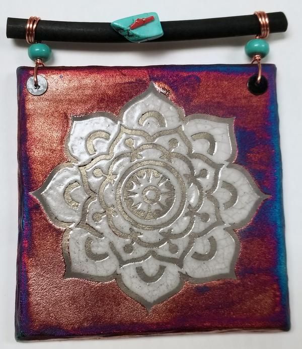 Raku Tile - Mandala