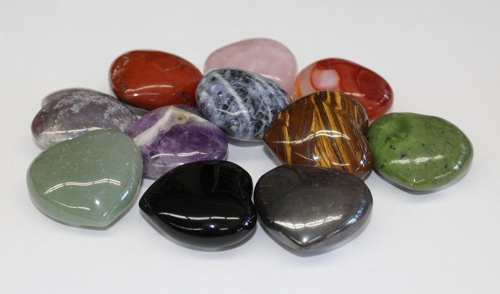 Assorted Gemstone Heart (45mm)
