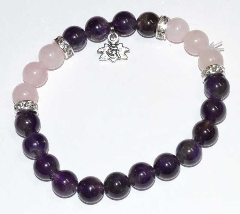 Amethyst & Rose Quartz Lotus