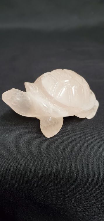 Rose Quartz Turtle - Carving (1.5" H x 3" L)