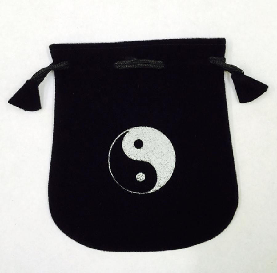 Yin Yang Velvet Black Bag