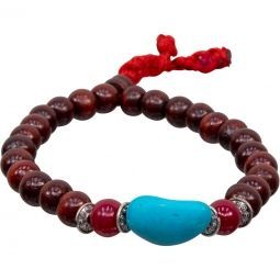 Rosewood & Turquoise Mala