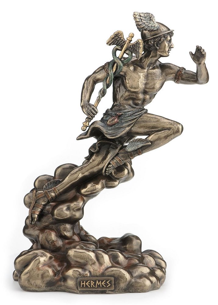 Hermes Running with Caduceus (8")