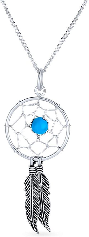Sterling Silver Dreamcatcher & Bead - Pendant