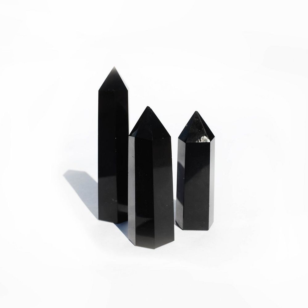 Black Obsidian Obelisk - Large (250-350g)
