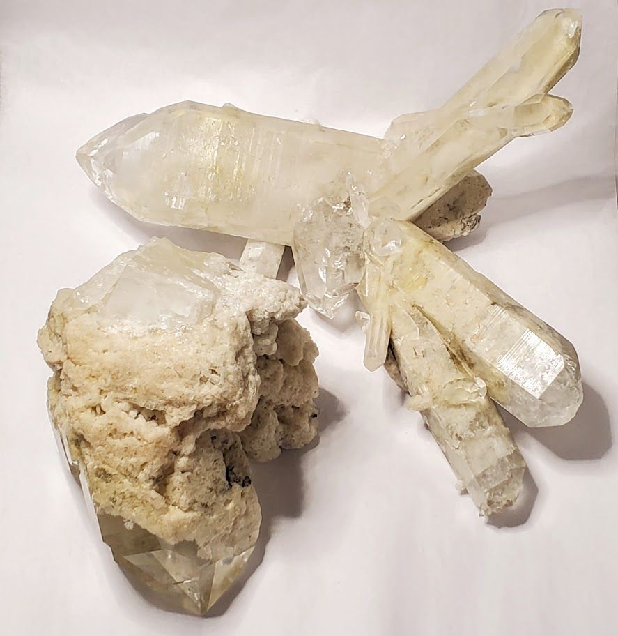 Sulphur Quartz Cluster Med