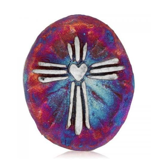 Raku Magnet - Cross