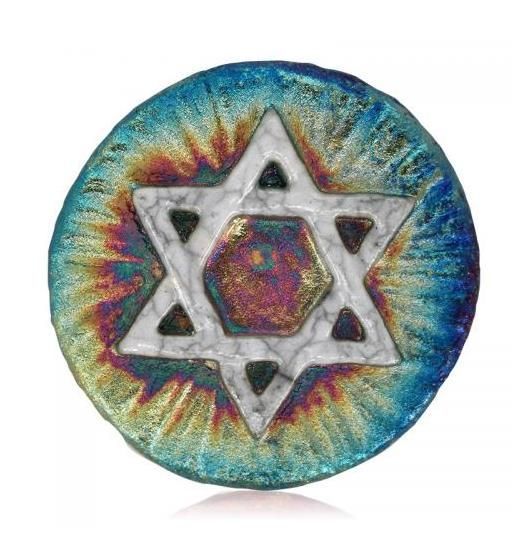 Raku Magnet - Star of David
