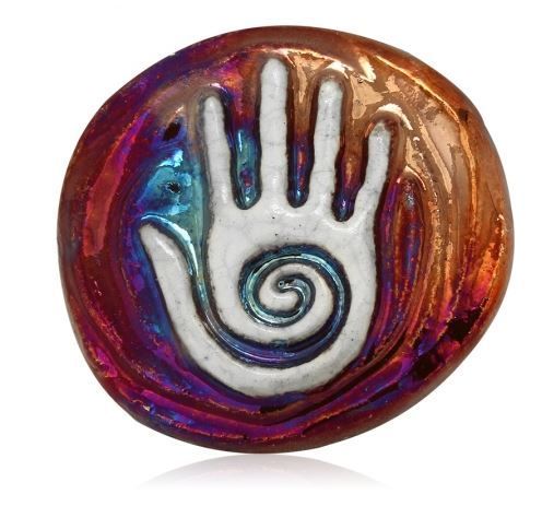 Raku Magnet - Healing Hand