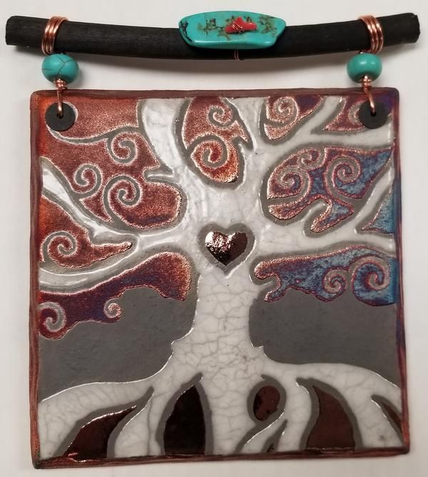 Raku Tile - Tree of Life