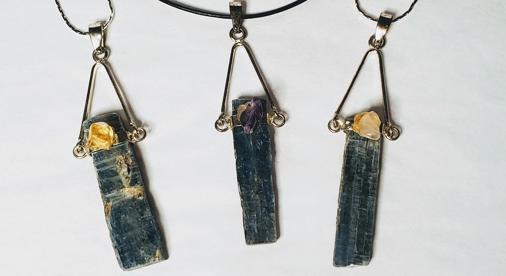 Blue Kyanite w/ Gemstone Necklace