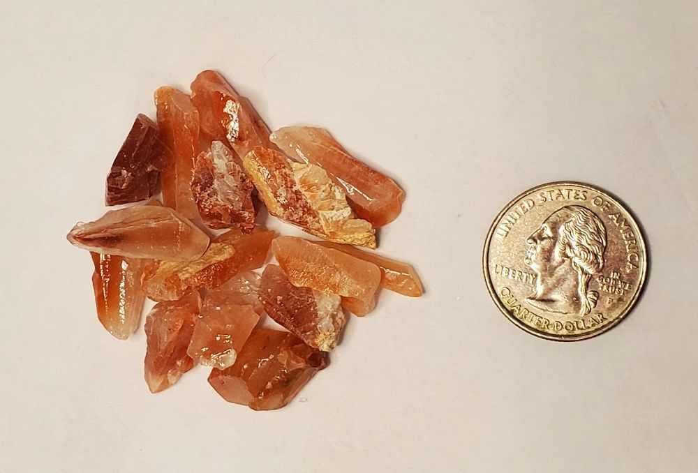 Calcite Red Rough - Chips (2oz)