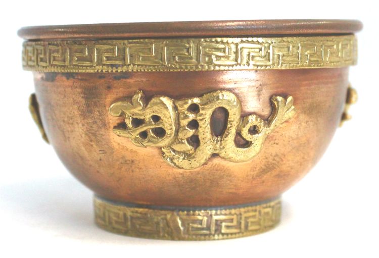 Tibetan Dragon Offering Bowl (3")