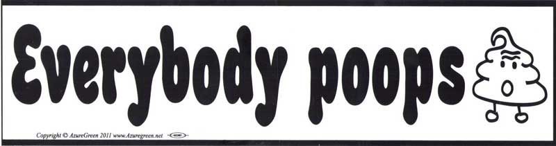 Everybody Poops - Bumper Sticker