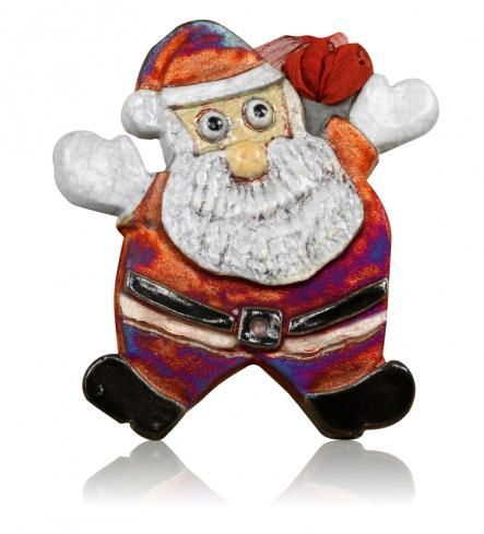 Raku Ornament - Santa