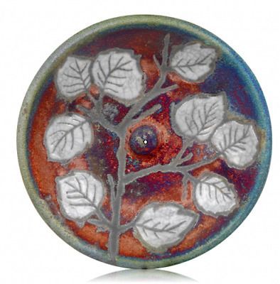 Raku Incense Burner - Aspen (4.5"D)