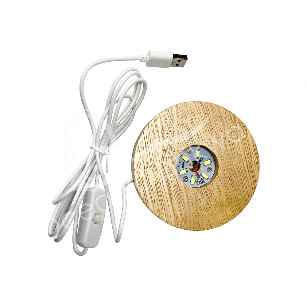 Wood Base with LED Light