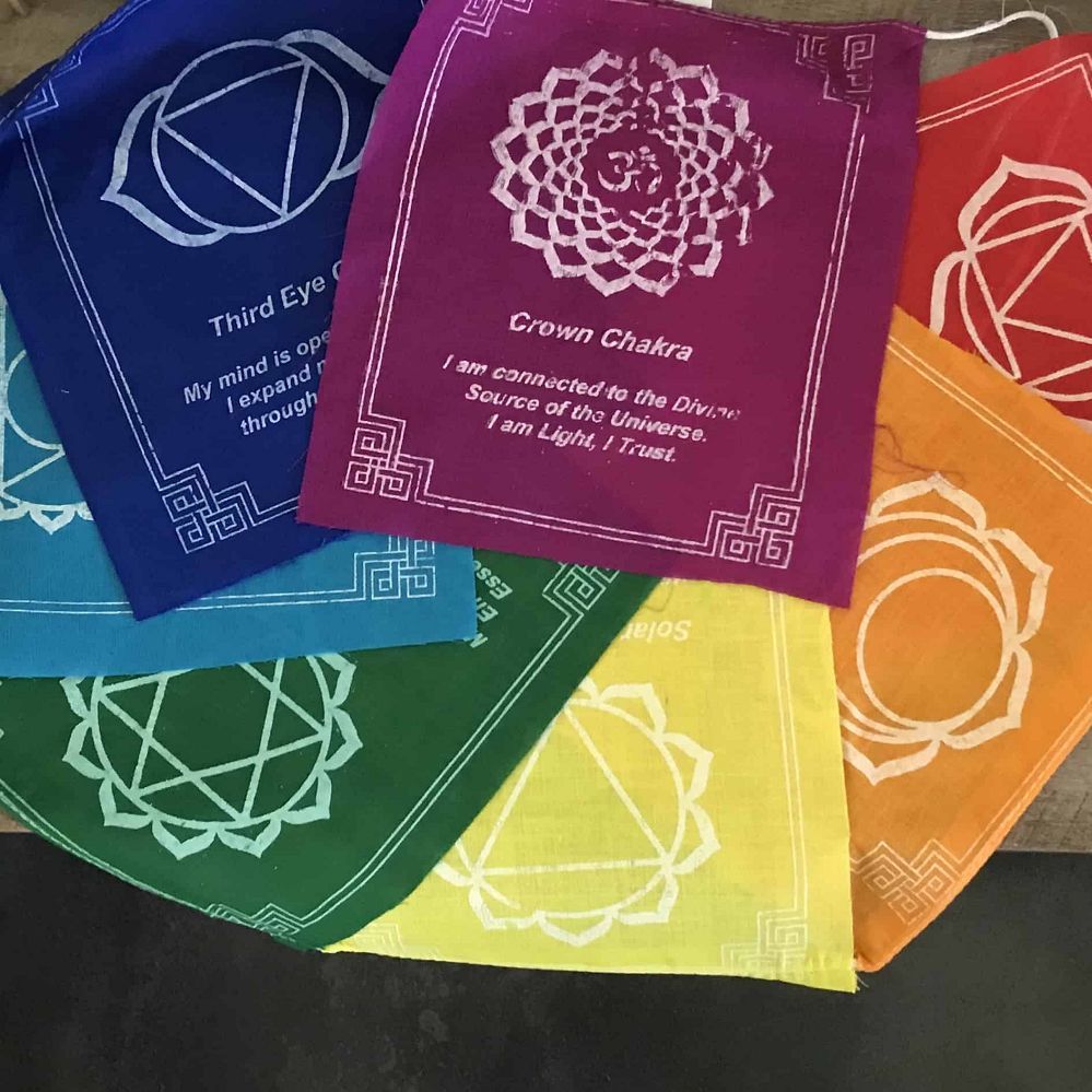 Tibetan Prayer Flags - 7 Chakra