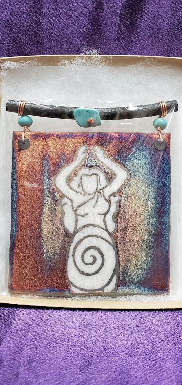 Raku Tile - Goddess