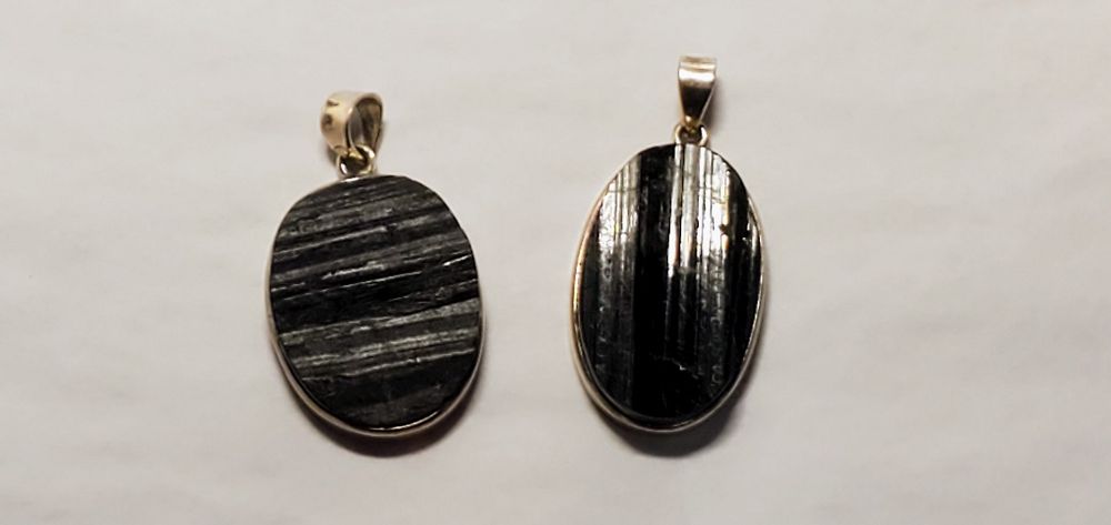 Sterling Silver Black Tourmaline - Pendant