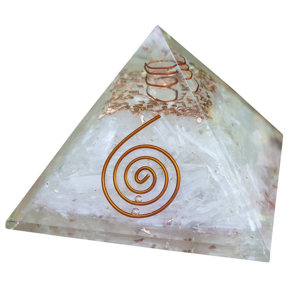 Selenite Orgonite Pyramid