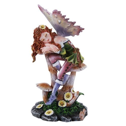 Mushroom Fairy Statue (5.5"H)