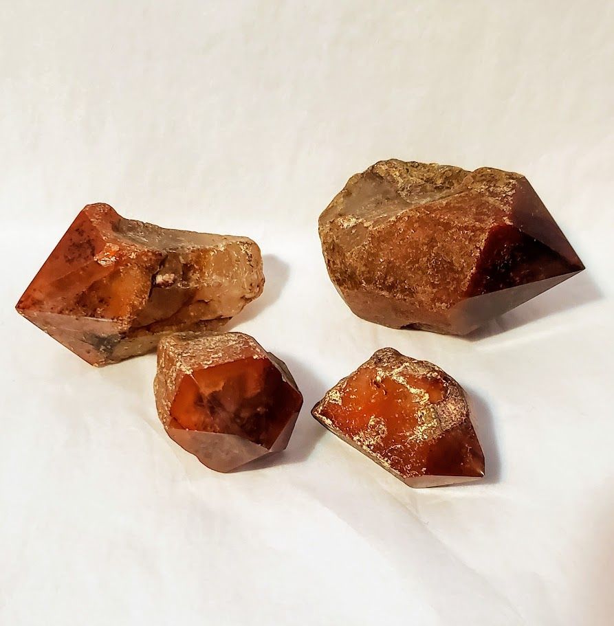 Red Lemurian with Cacoxenite Rough - X-Small