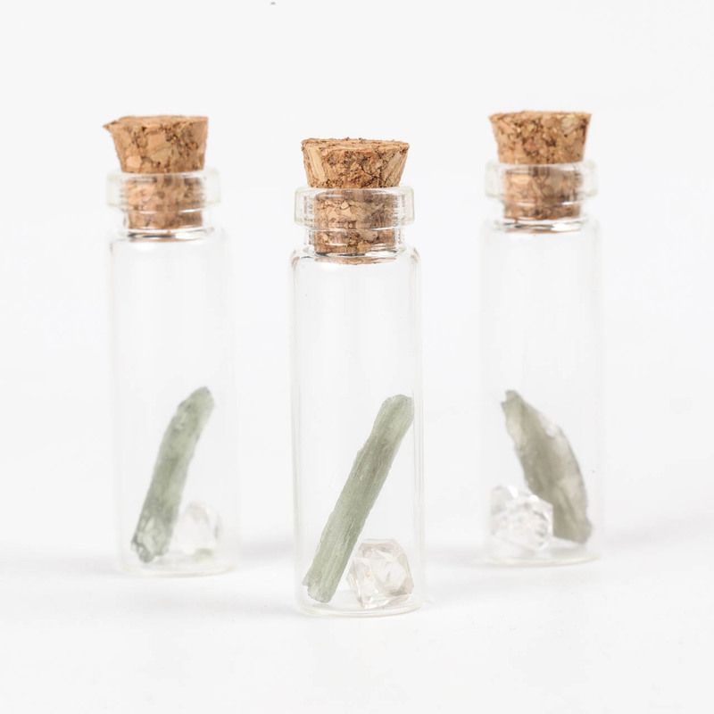 Moldavite & Herkimer Diamond