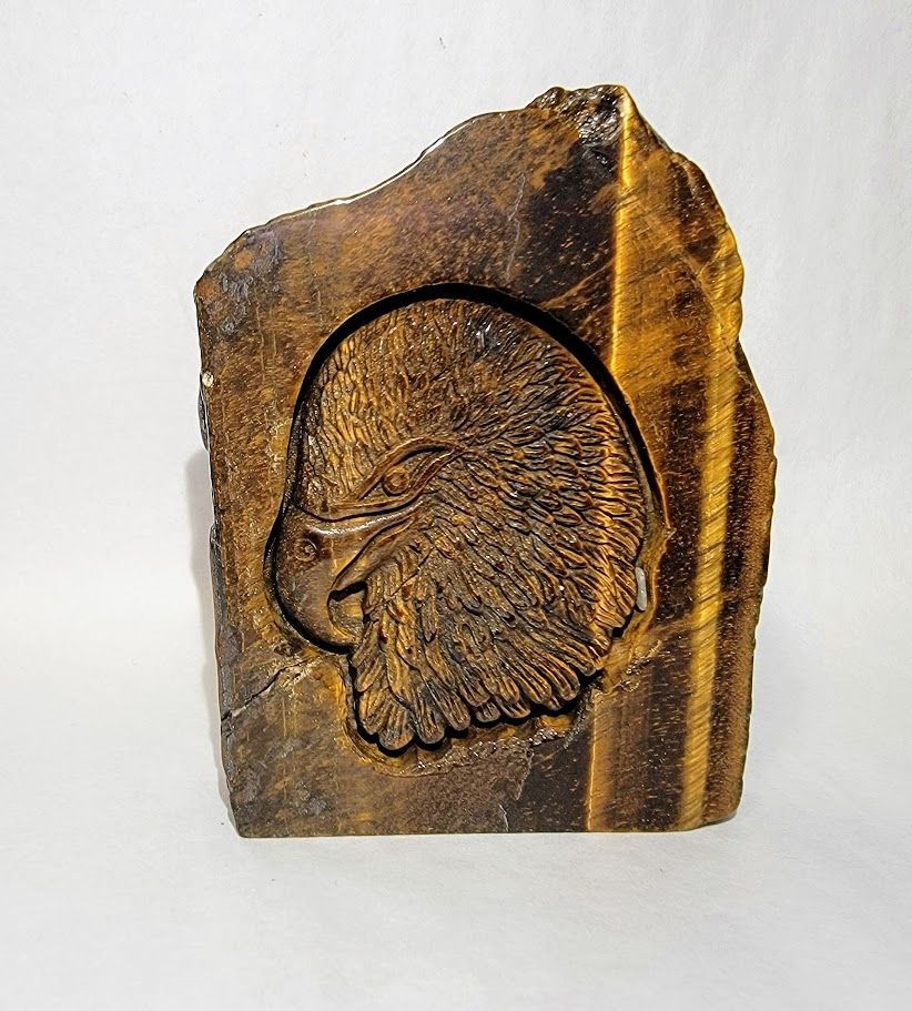 Tigers Eye Eagle Carving