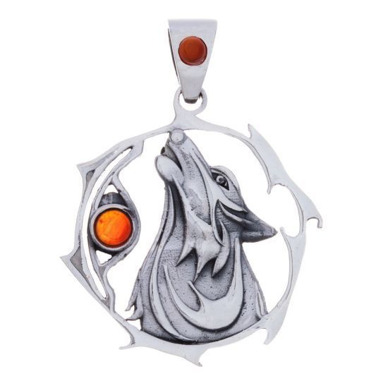 Sterling Silver Wolf - Pendant