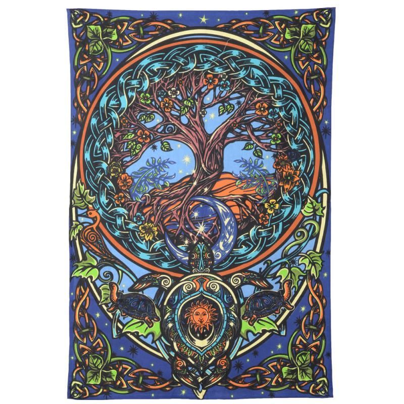3D Tree of Life Tortoise - Tapestry (30x45")